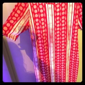 NWOT Lularoe Julia dress red and white